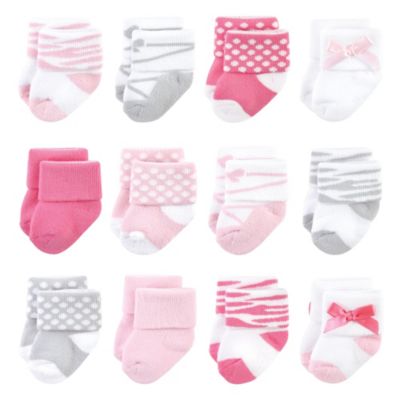 Cotton Rich Baby Terry Socks 24-Pack Bundle