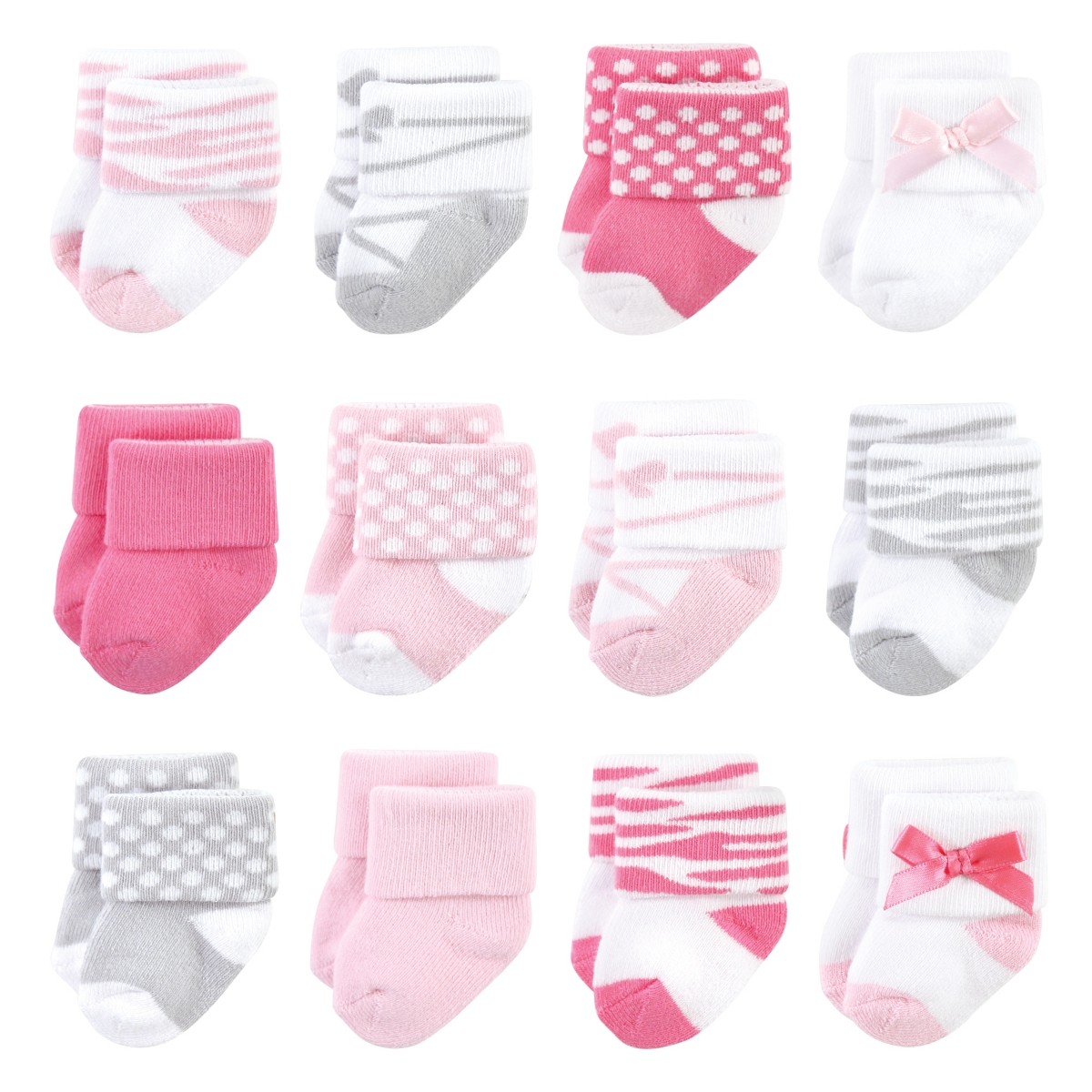 Luvable Friends Baby Boys Cotton Rich Terry Socks 24-Pack Bundle