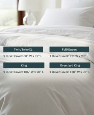 Luxury Duvet Cover Only - 400 Thread Count 100% Cotton Sateen Comforter Cover, Button Closure and Corner Ties by - Twin/Twin XL