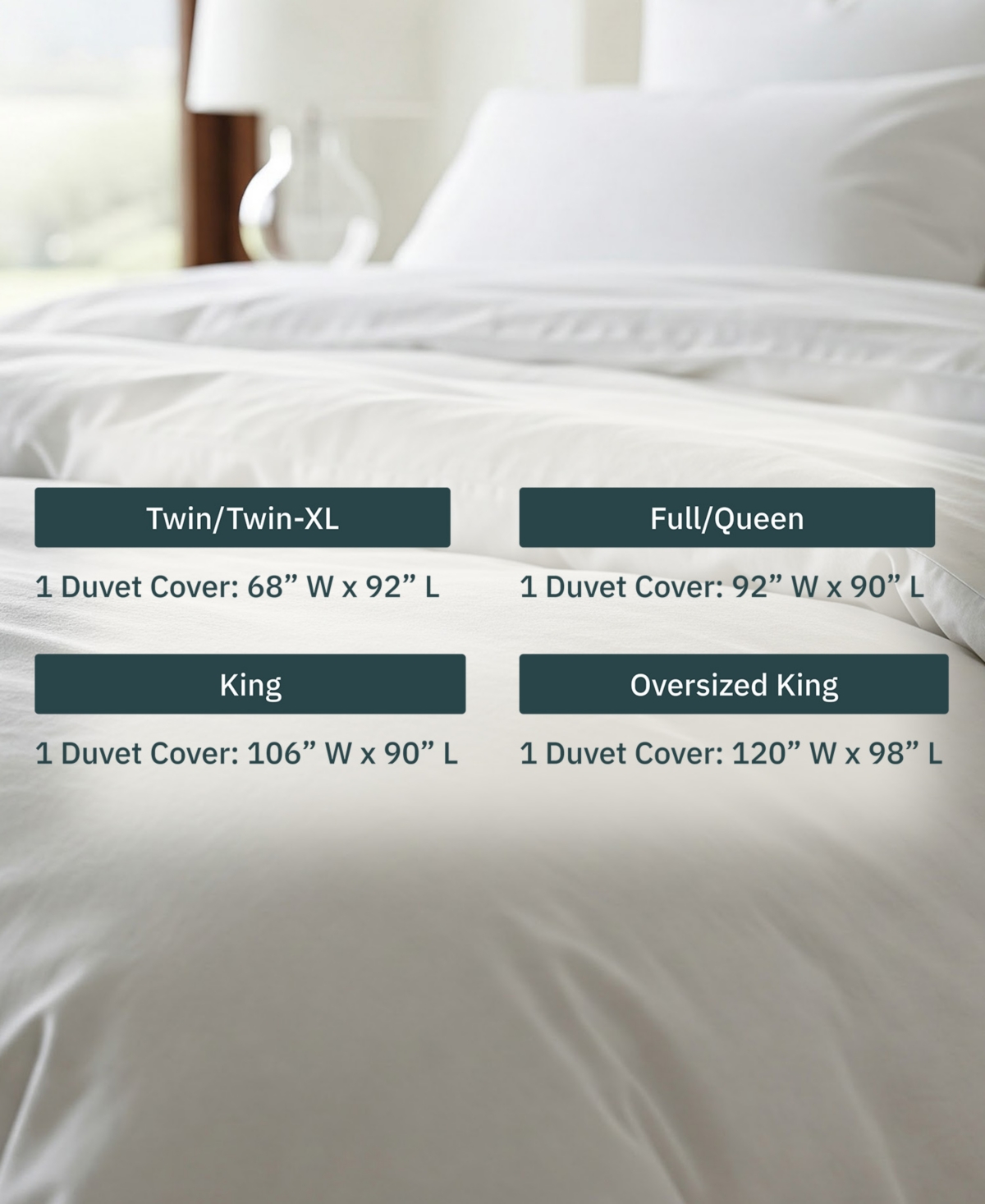 Luxury Duvet Cover Only - 400 Thread Count 100% Cotton Sateen Comforter Cover