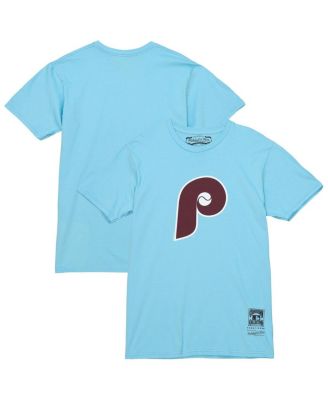 Mitchell & Ness - Men's Light Blue Philadelphia Phillies Cooperstown Collection Team Logo T-Shirt