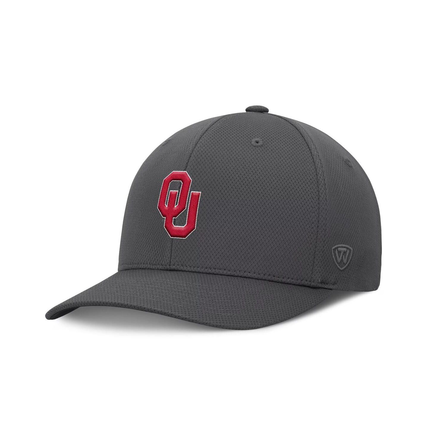 Мужская кепка Top of the World Charcoal Oklahoma Sooners Reflex Logo Flex Hat — фото 3