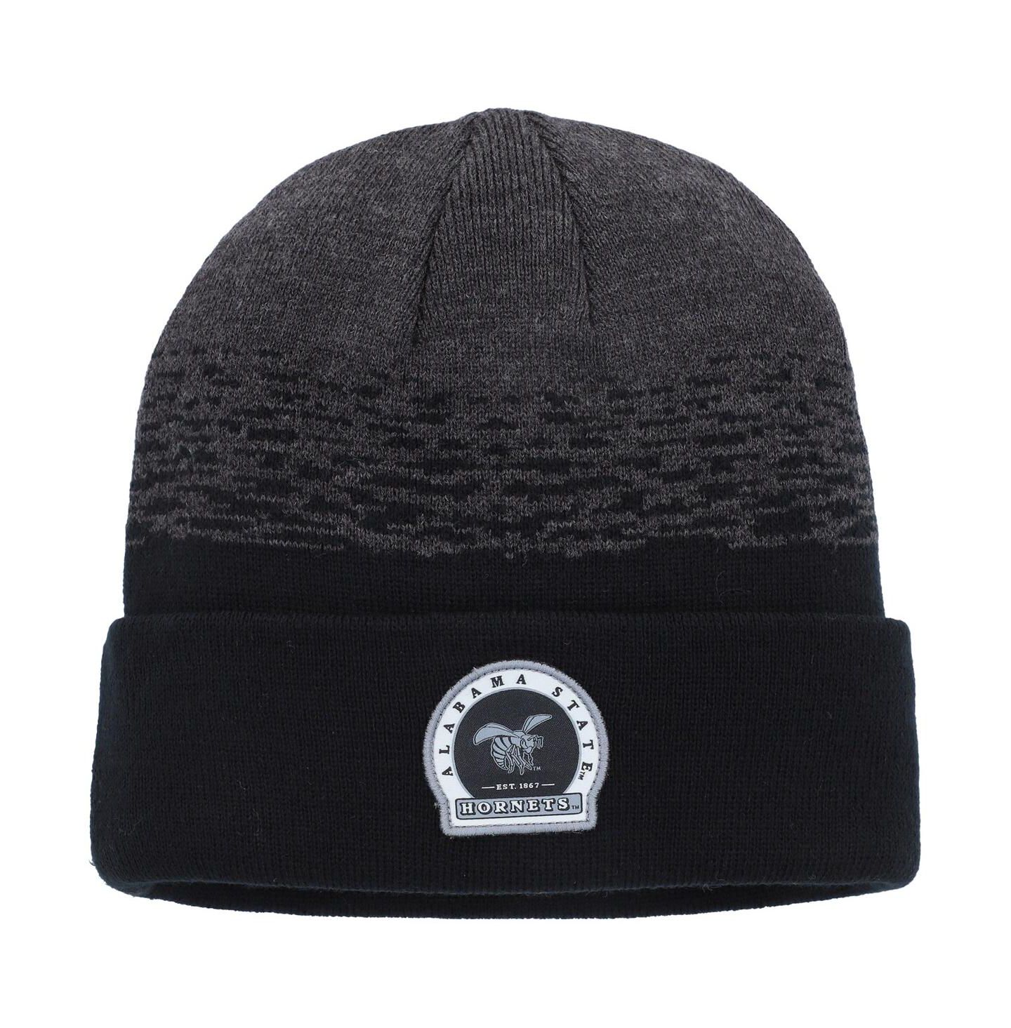 Мужская шапка Top of the World Heather Black Alabama State Hornets Frostbite Cuffed Knit Hat — фото 1
