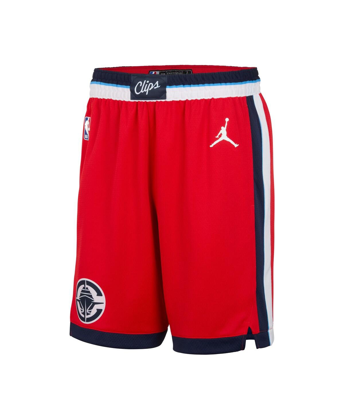 JORDAN MEN'S RED LA CLIPPERS 2024/25 STATEMENT EDITION SWINGMAN PERFORMANCE SHORTS 