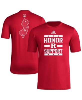 adidas - Men's Scarlet Rutgers Scarlet Knights Honor Support Pre-Game T-Shirt