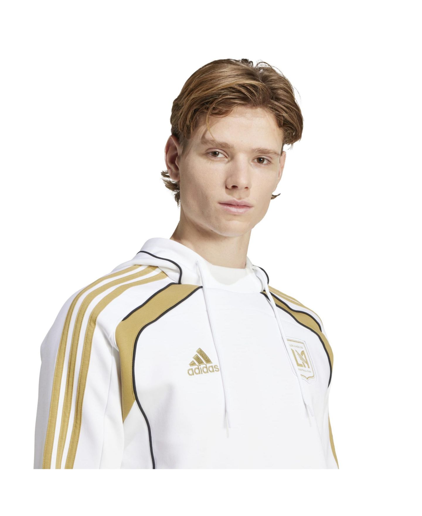 Мужское худи adidas White Lafc 2025 Travel Pullover — фото 5