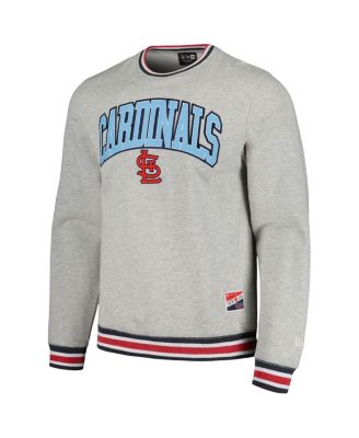 Men's Heather Gray St. Louis Cardinals Throwback Classic Pullover Sweatshirt