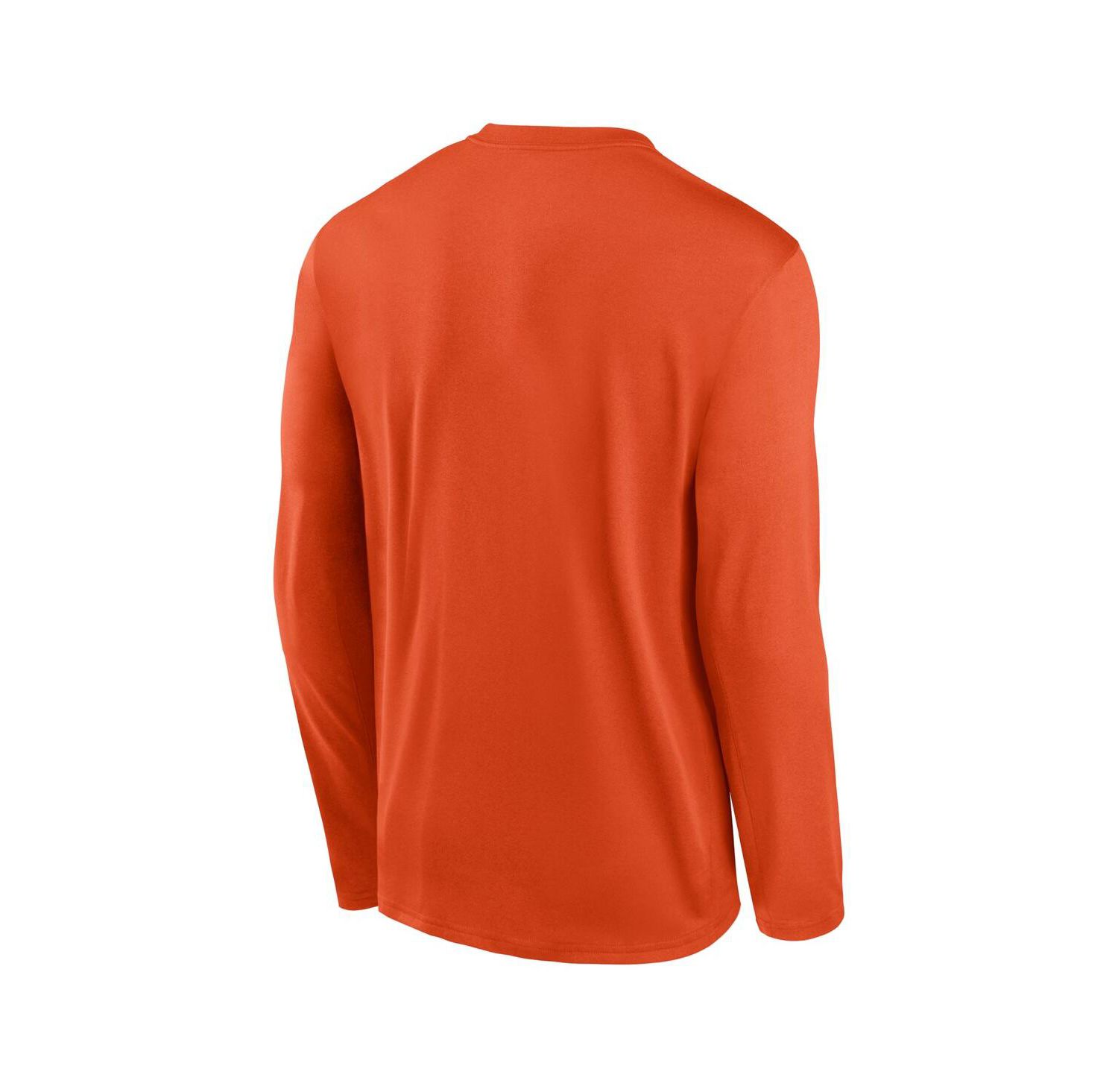 Men's Orange Clemson Tigers Primary Stack Legend Long Sleeve T-Shirt