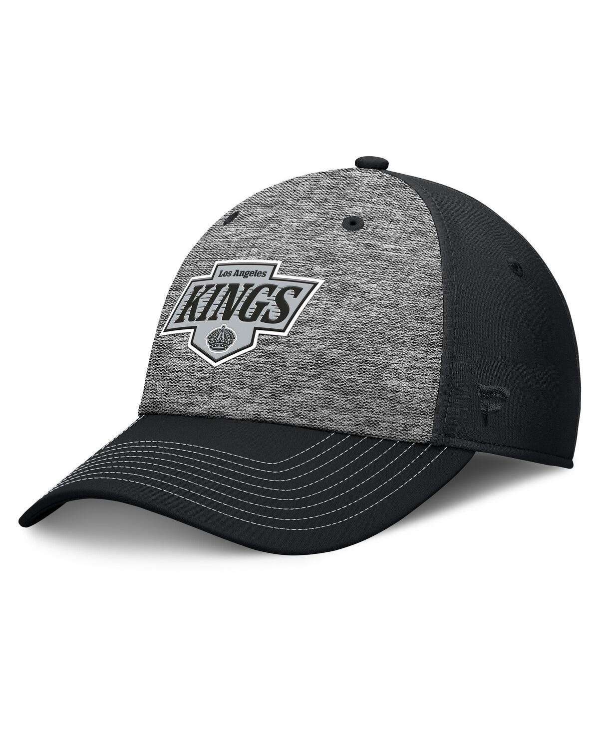 Fanatics Men's Gray/black Los Angeles Kings Fundamental Top Shelf 2-tone Flex Hat In Gray,black