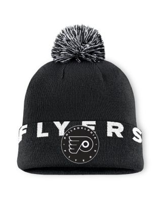 Fanatics - Men's Black Philadelphia Flyers Fundamental High Stick Cuffed Knit Hat with Pom