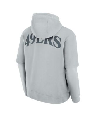 Men's and Women's Gray San Francisco 49ers Sleek Elements Pullover Hoodie