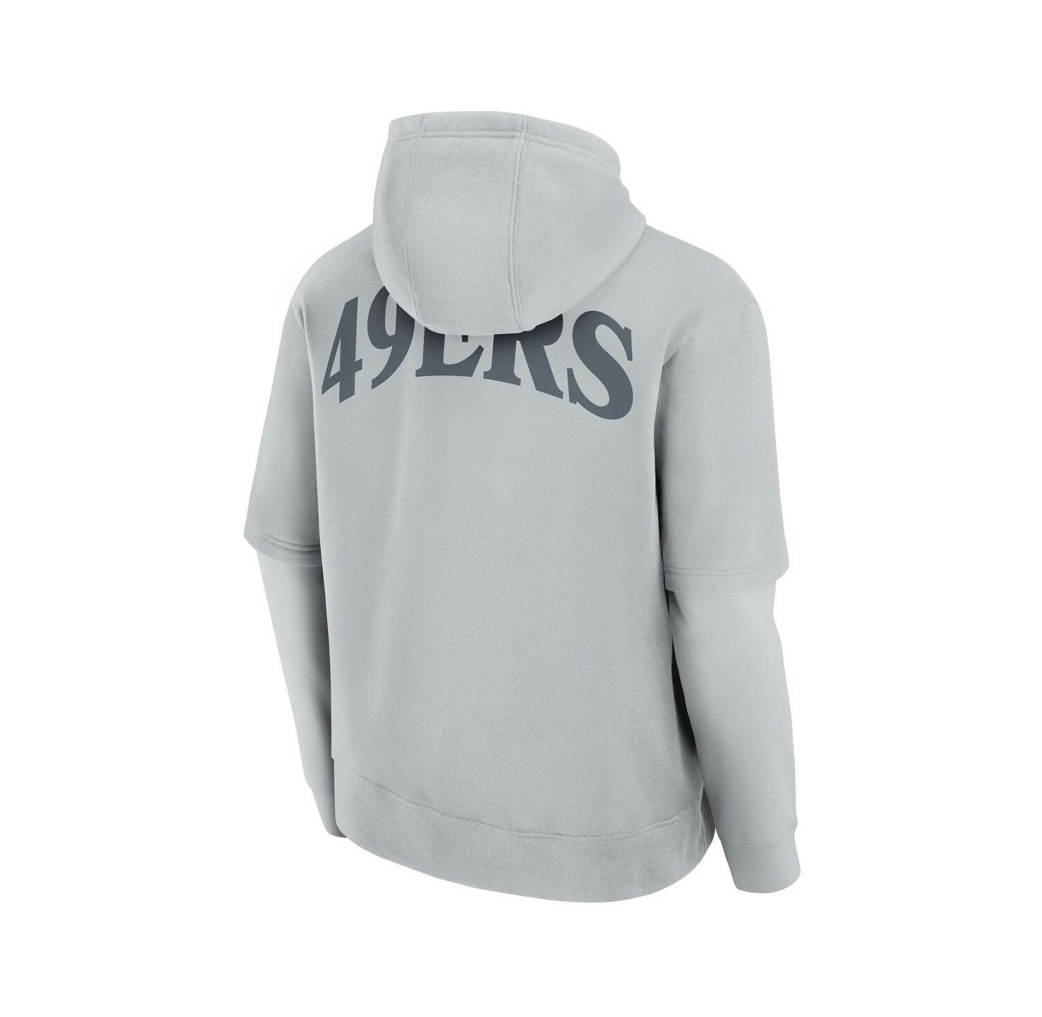 Men's and Women's Gray San Francisco 49ers Sleek Elements Pullover Hoodie