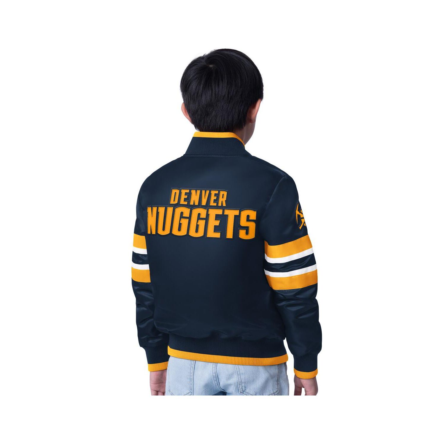 Youth Navy Denver Nuggets Scout Varsity Full-Snap Jacket