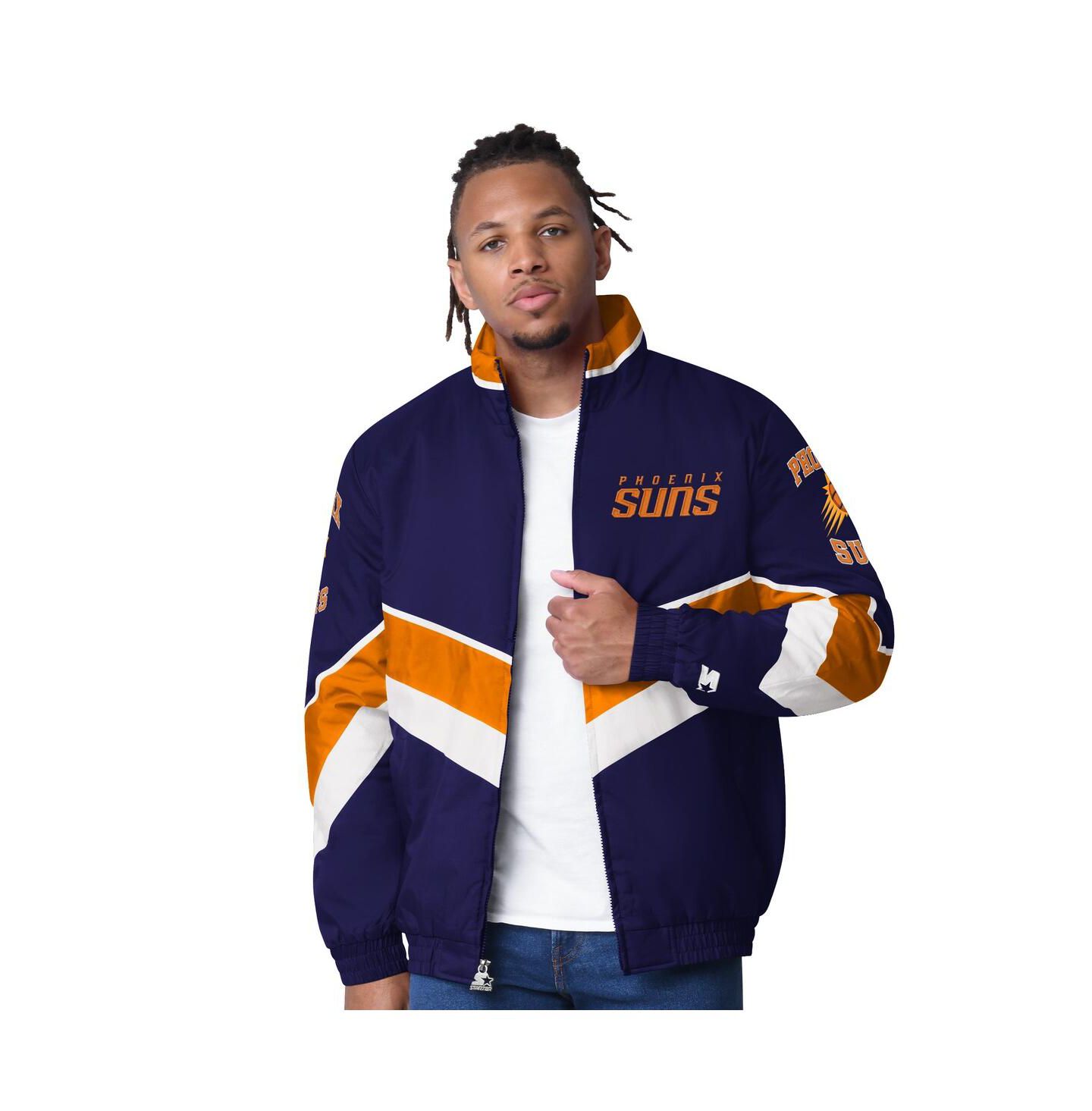 Мужская куртка Starter Purple Phoenix Suns Captain Oxford Full-Zip — фото 1
