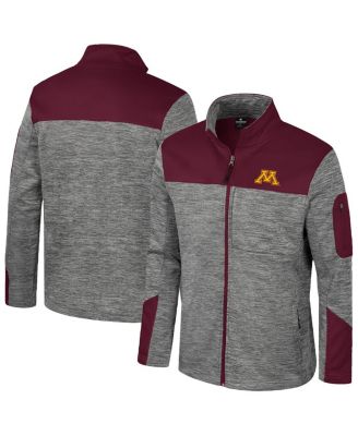 Colosseum - Men's Gray/Maroon Minnesota Golden Gophers Guard Full-Zip Jacket