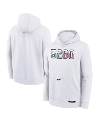 Nike - Youth White Denver Nuggets 2024/25 City Edition Club Fleece Pullover Hoodie