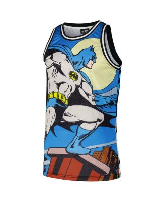 Men's Blue Batman Graphic Basketball Jersey