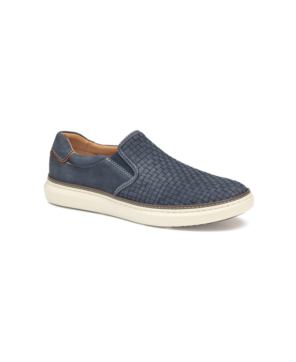 Johnston & Murphy Men's Mcguffey 2 Woven Slip-on Sneaker In Navy Woven Tumbled Nubuck
