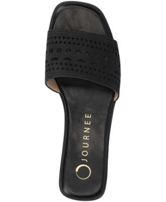 Women's Brodie Perforated Slide Flat Sandals