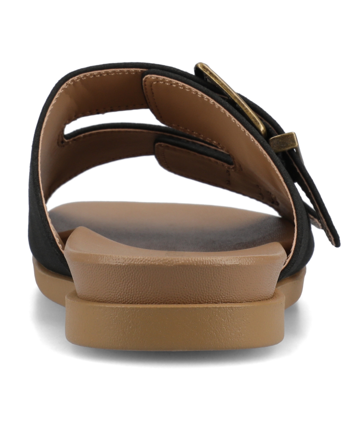 Shop Journee Collection Women's Cosette Double Strap Flat Sandals In Black
