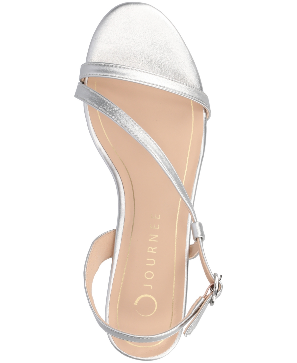 Journee Collection Jemry Kitten Heel Sandal In Silver