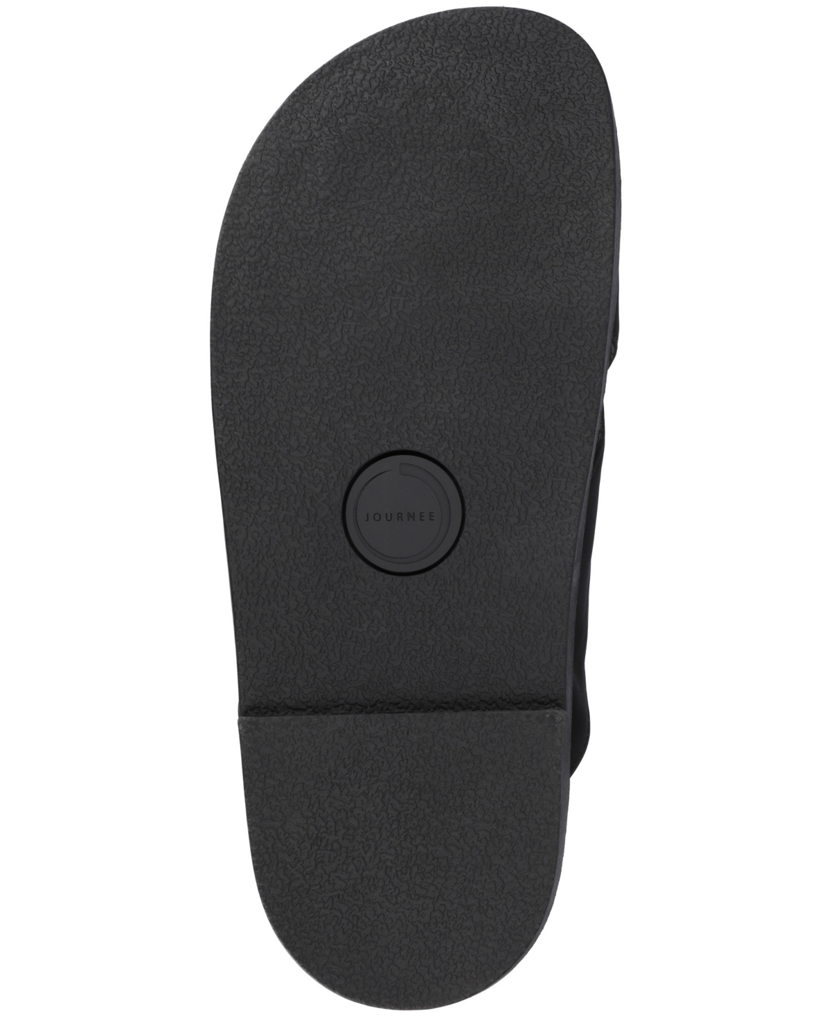 Journee Collection Women's Marinna Round Toe Flat Sandals In Black