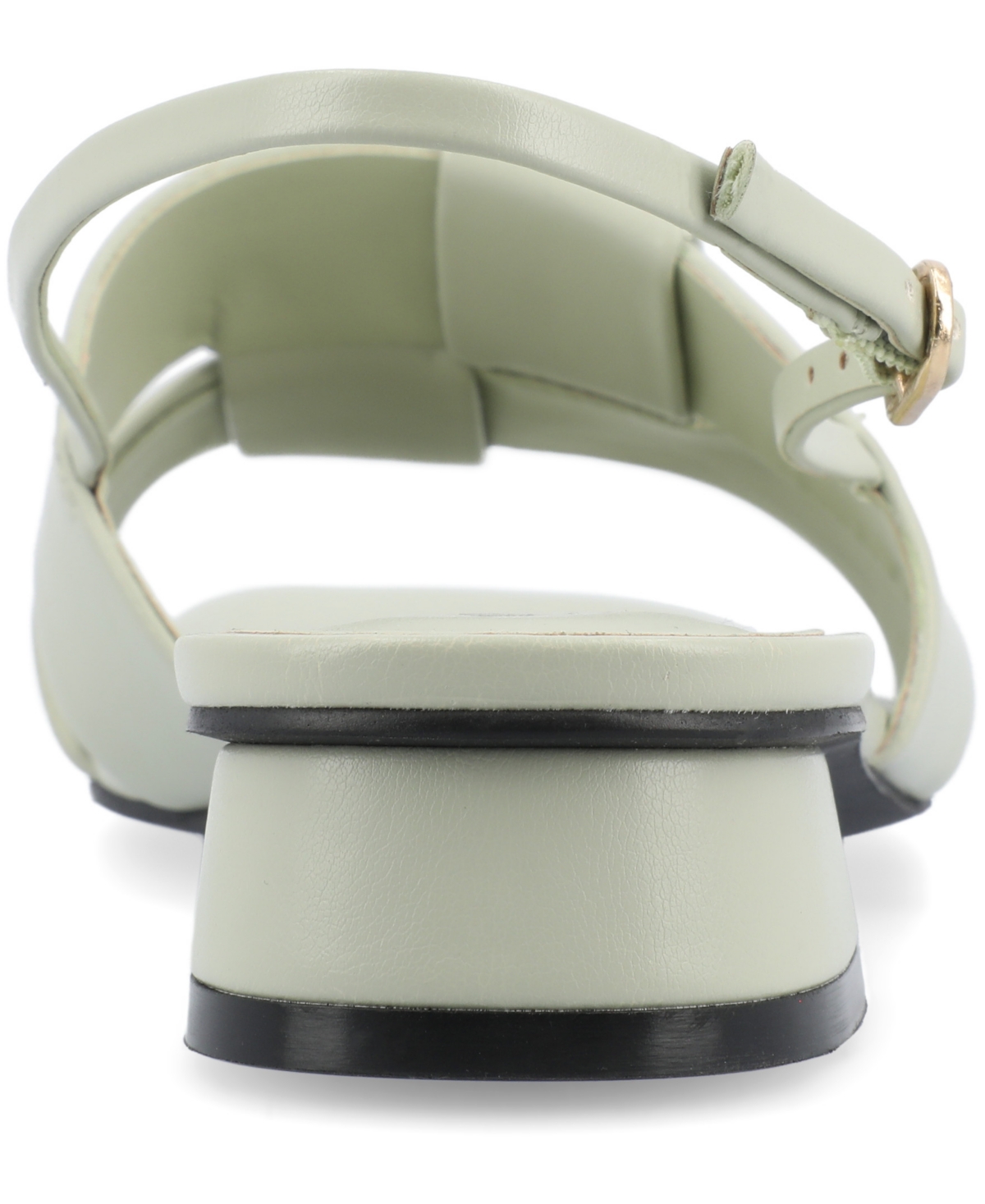 Shop Journee Collection Women's Tabatha Block Heel Slingback Flat Sandals In Sage