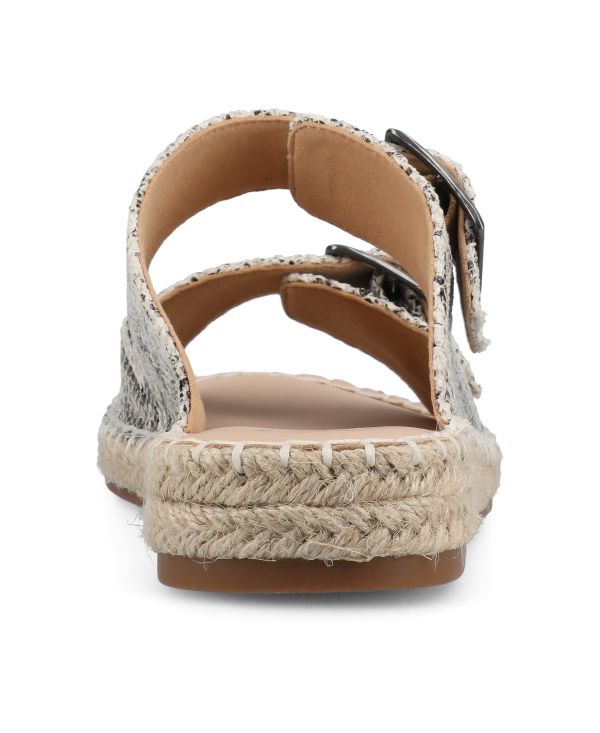 Journee Collection Women's Tresah Double Strap Espadrille Sandals In Snake