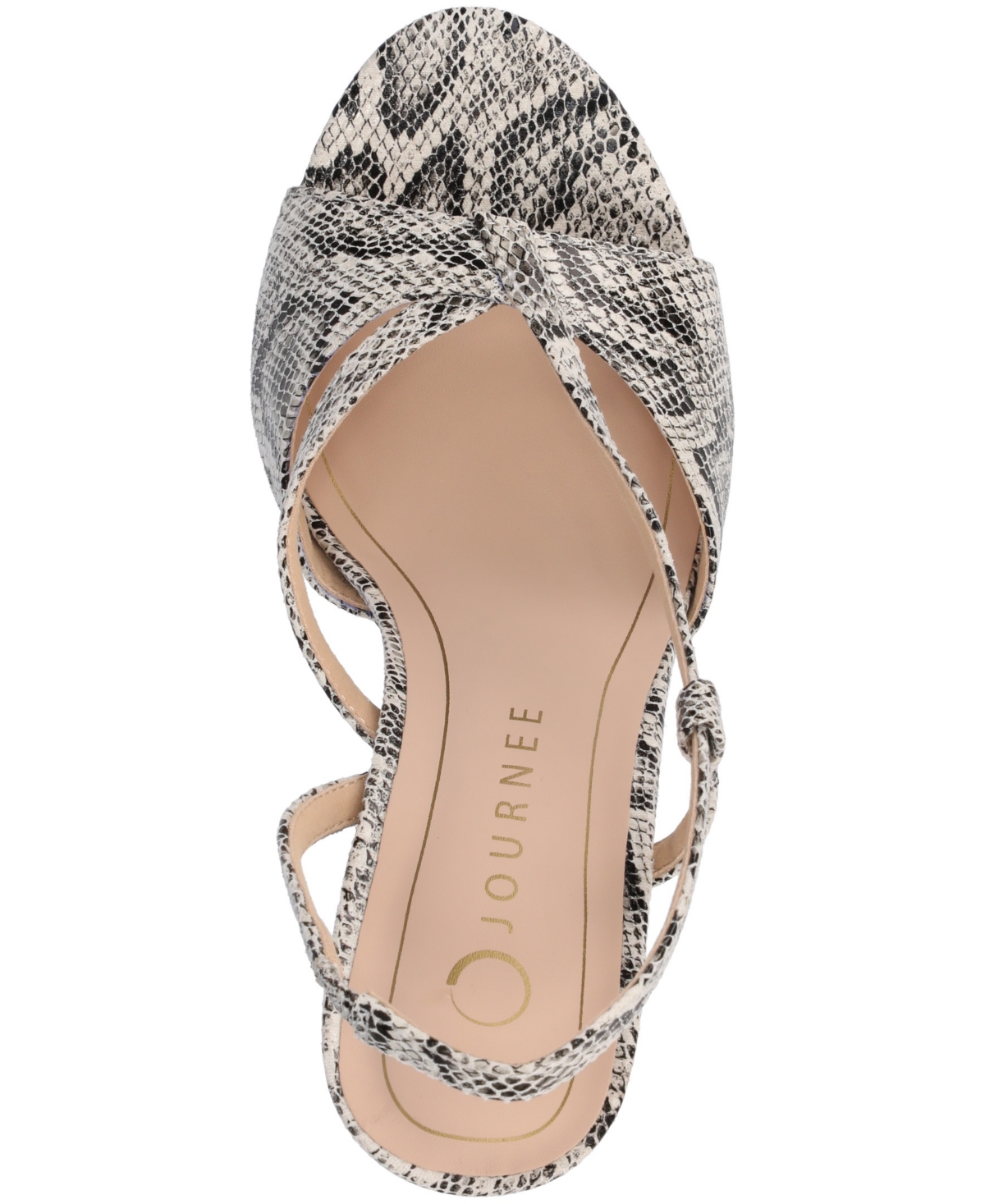 Journee Collection Varra Slingback Sandal In Snake