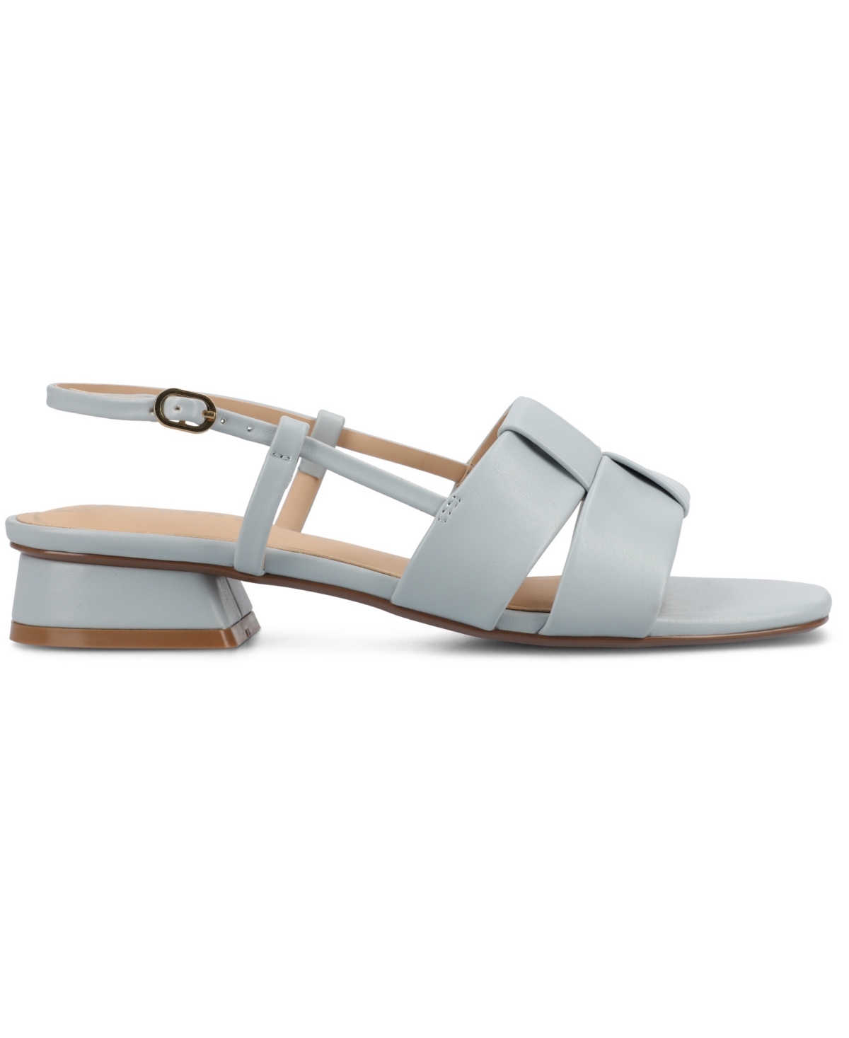 Journee Collection Tabatha Block Heel Sandal In Blue