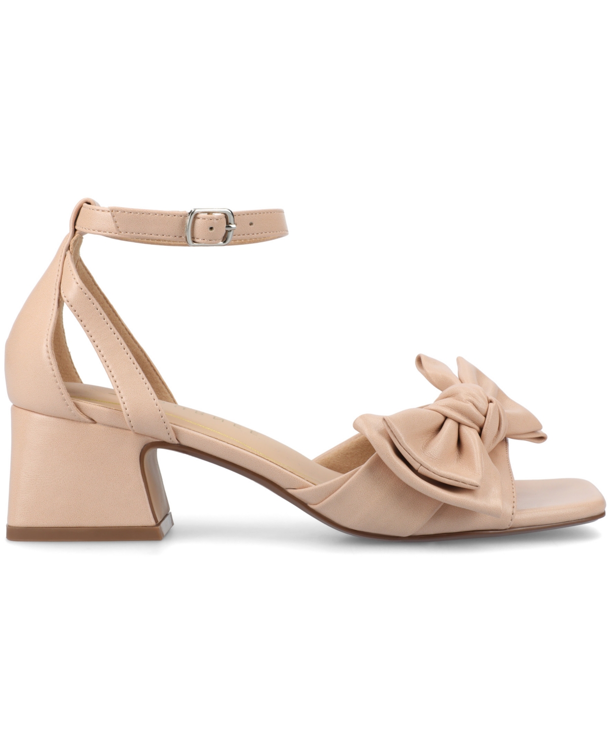 Shop Journee Collection Women's Zevi Block Heel Dress Sandals In Blush Polyurethane