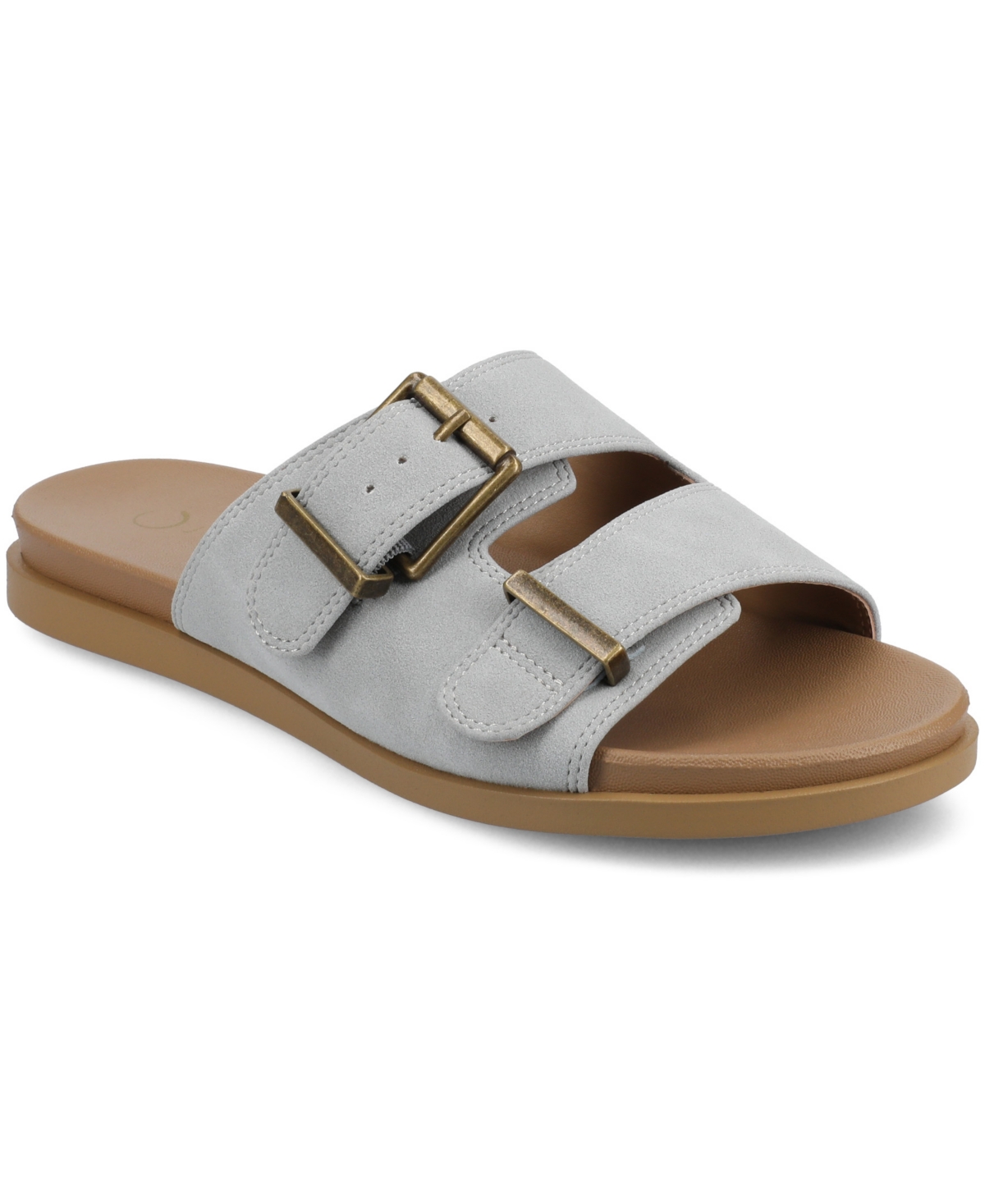 Journee Collection Cosette Buckle Slide Sandal In Blue