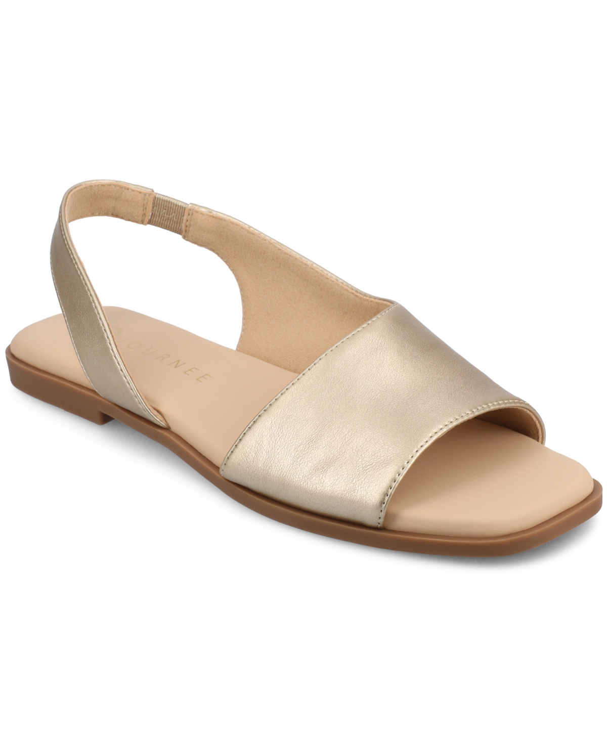 Journee Collection Brinsley Slingback Sandal In Champagne