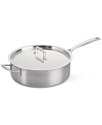 Classic Stainless Steel Round Saute Pan with Lid, 6 Qt.