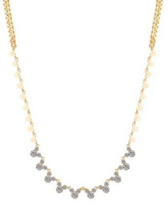 Crystal Multi Color Station Mickey Mouse Necklace