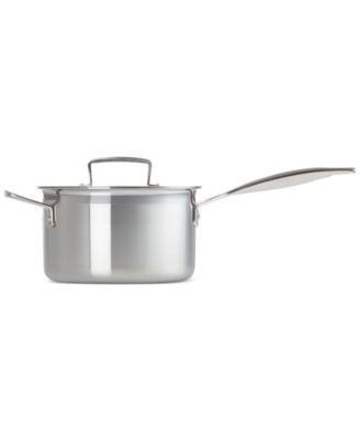 Classic Stainless Steel Round Saucepan with Lid, 3 Qt.