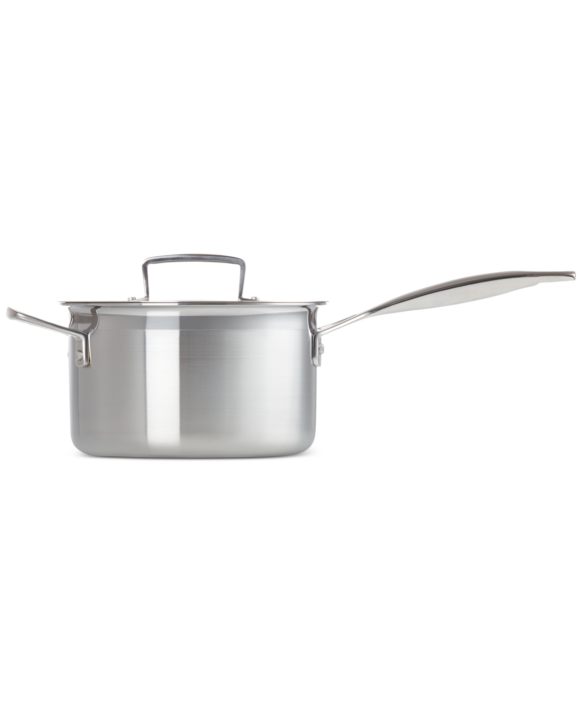 Le Creuset 3-ply Stainless Steel Saucepan With Lid Helper Handle 18cm In Stainless Steel