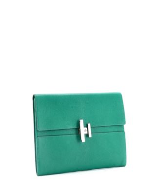 Pre-Owned Hermes  Cinhetic Clutch Chevre Mysore