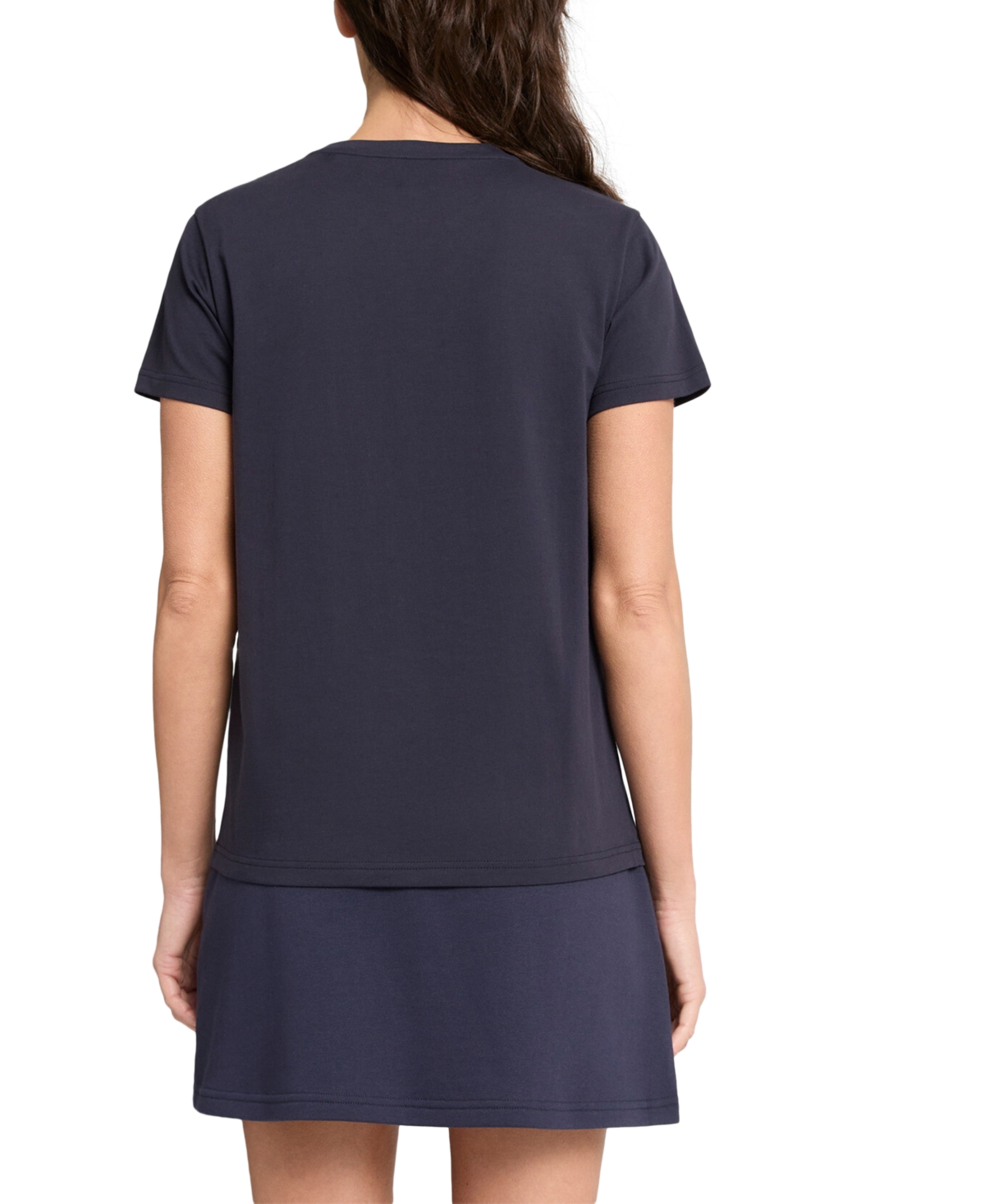 Puma Women's Essential Cotton Cat-logo Crewneck T-shirt In New Navy
