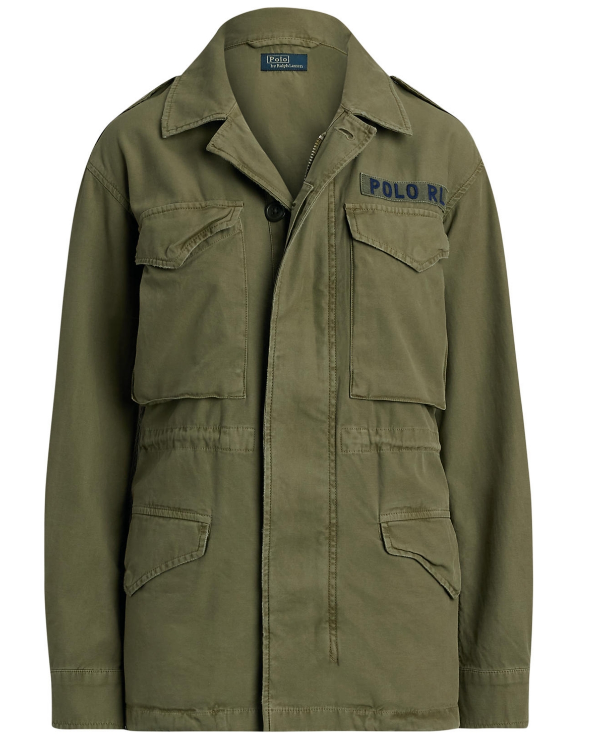 Shop Polo Ralph Lauren Women's Cotton Twill Field Jacket In Olive Mountain
