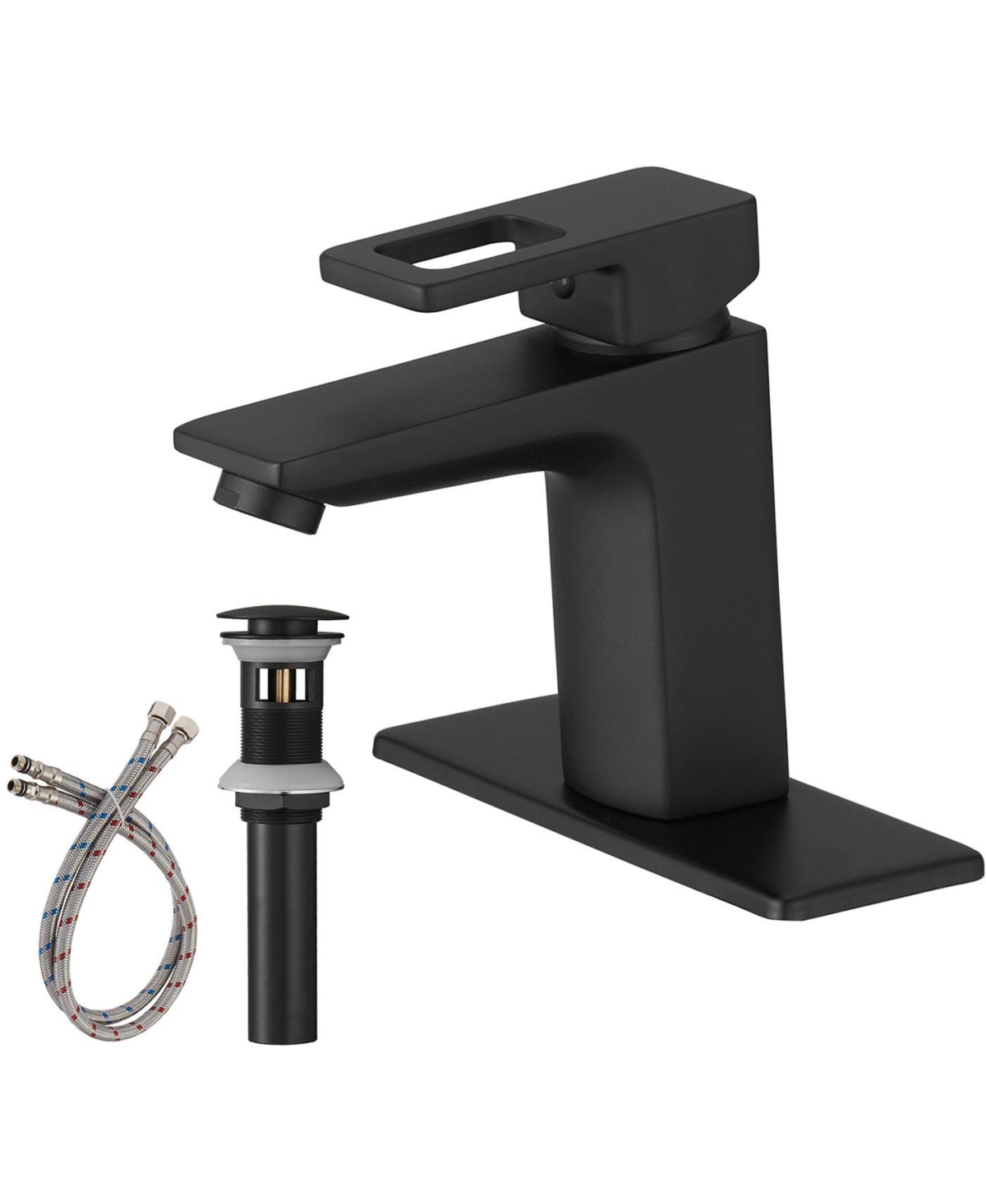 Single-Handle Single-Hole Bathroom Faucet in Spot Resist Brushed Nickel - Brushed nickel