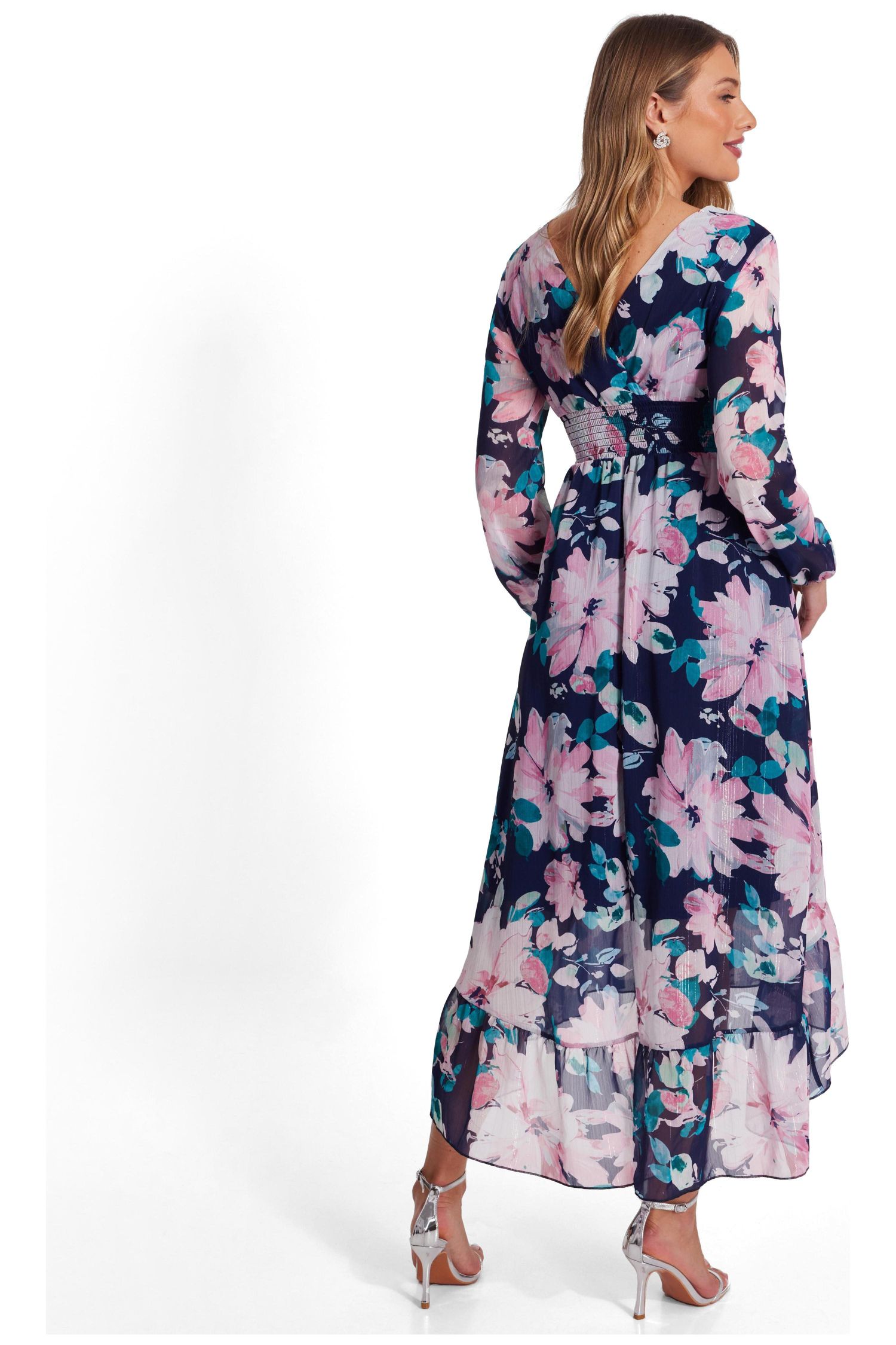 Women's Chiffon Long Sleeve Midaxi Dress