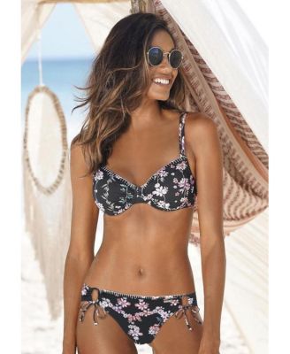 Women's Trimmed Underwire Bikini Swimsuit Top Bra Sizing