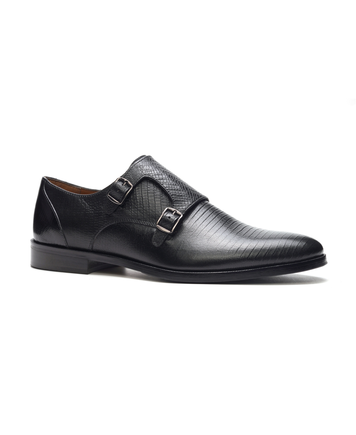 Men's Jack Double Monk Strap Dress Shoe - Brown leather
