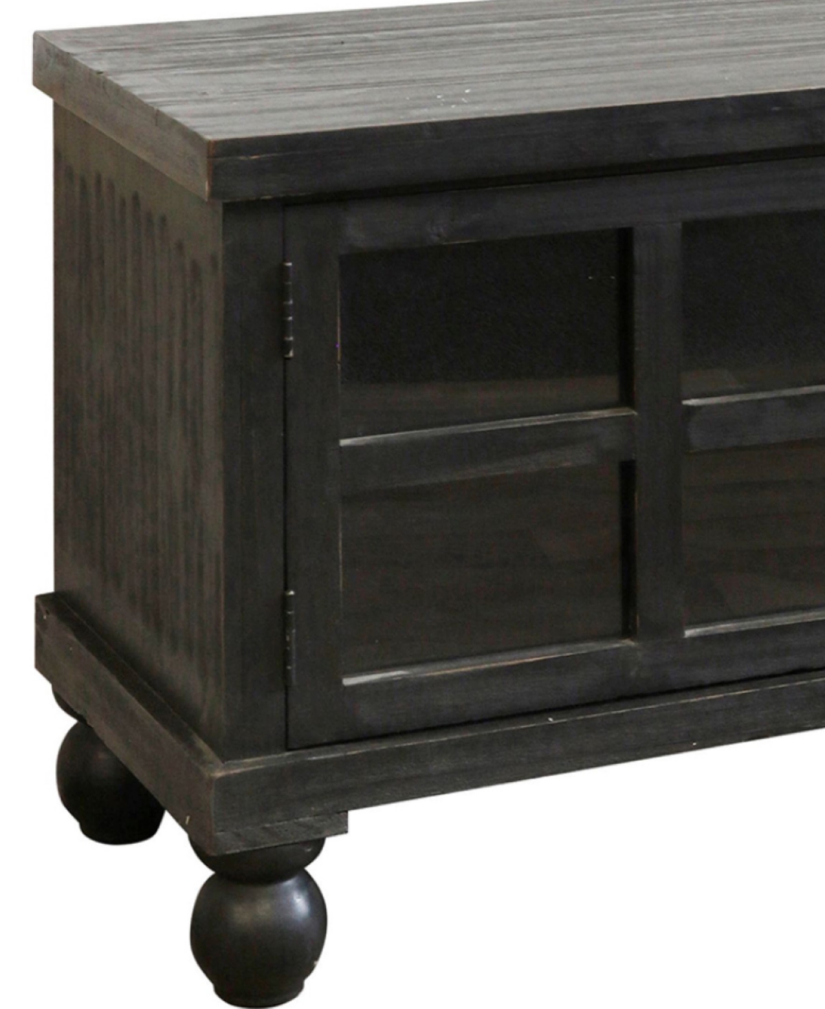 Stylecraft Home Collection 15.5" Oren Antique Mirrored Door Transitional Media Cabinet In Black