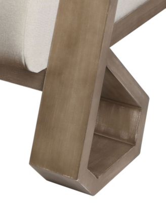 32.5" Wood Norman Wyatt Home Sled Base Armchair