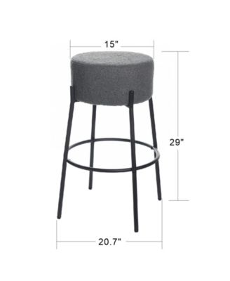 29" Soloist Boucle Upholstered Minimalist Bar Stool