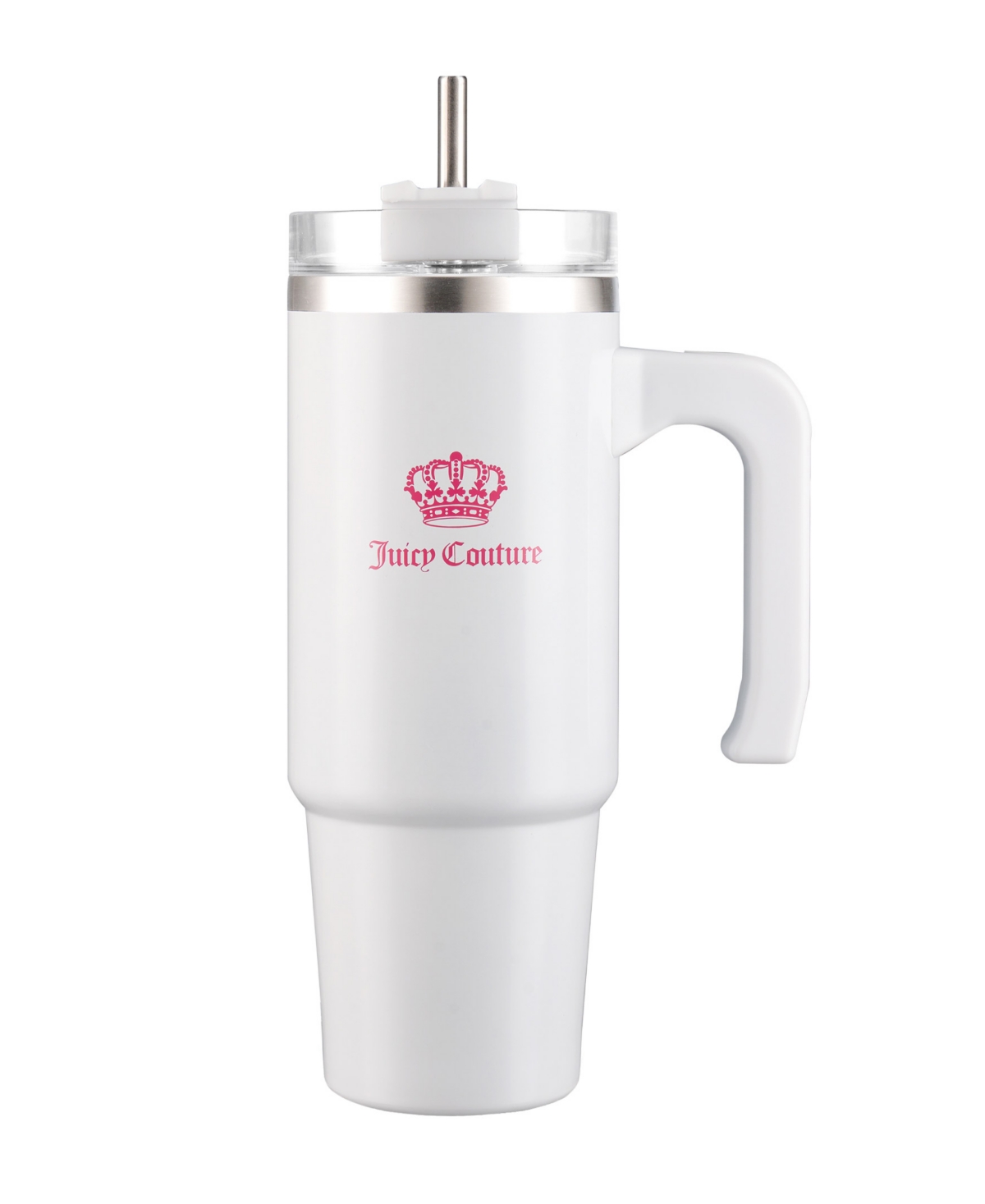 Shop Juicy Couture Travel Style Fashion Water Bottle In Pure White