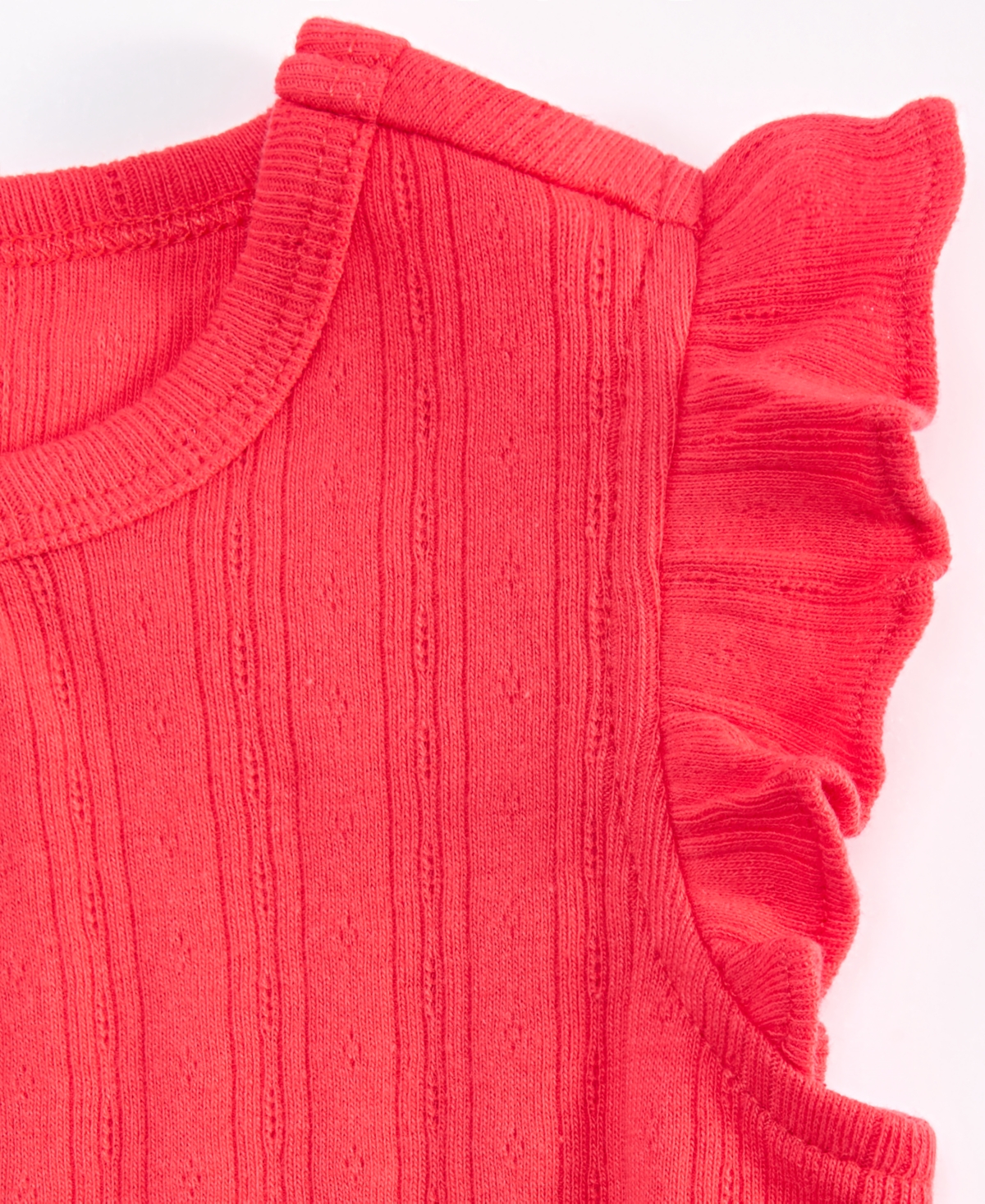 First Impressions Baby Girls Solid Flutter-sleeve Top, Exclusively At Macy's In Dry Cherry