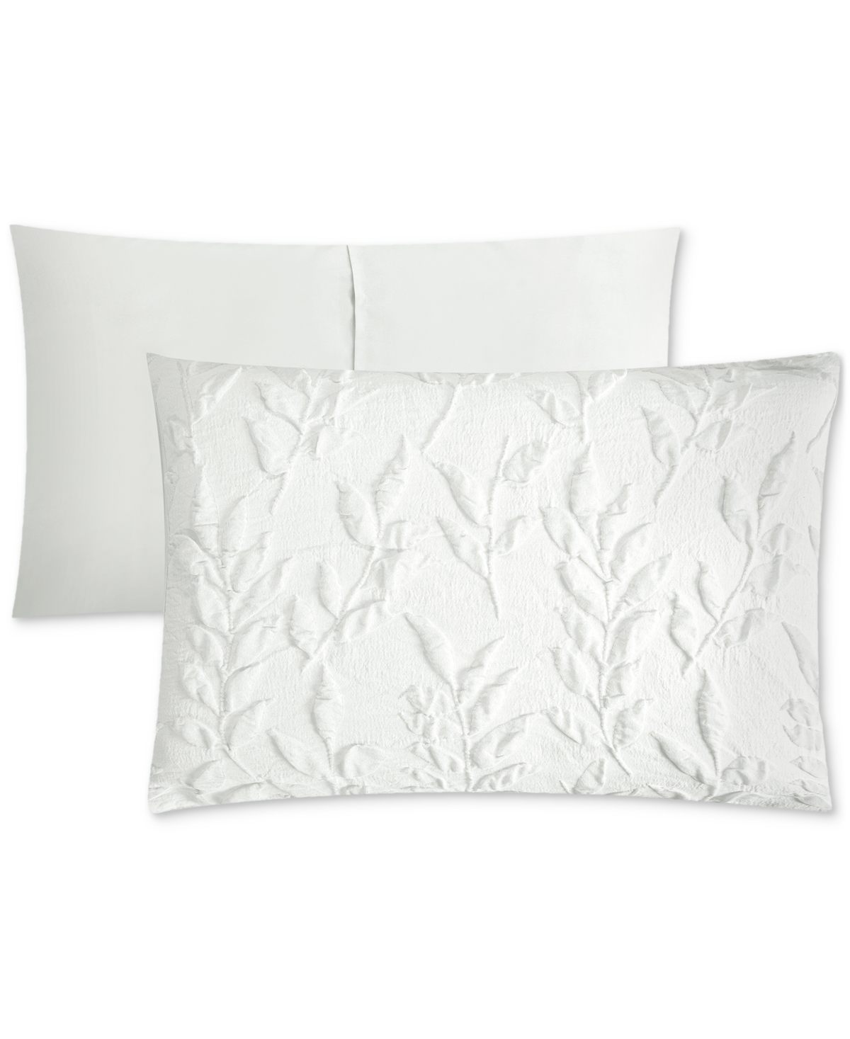 Rachel Roy Jacquard Puckered Botanical 4-pc. Comforter Set, Full/queen In White